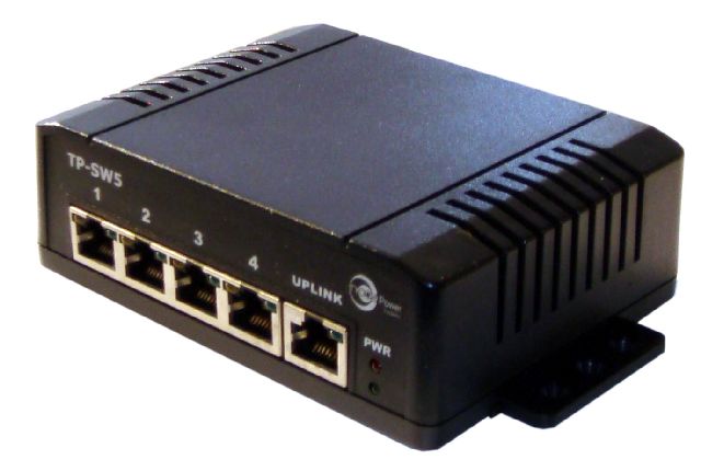 Tycon Power TP-SW5G-24 IEEE802.3af POE, accepts 10-36VDC 35W