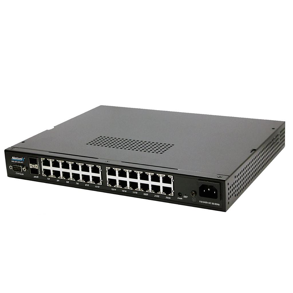 Netonix WS-26-400-AC 26 Port 400 Watt AC POE Switch