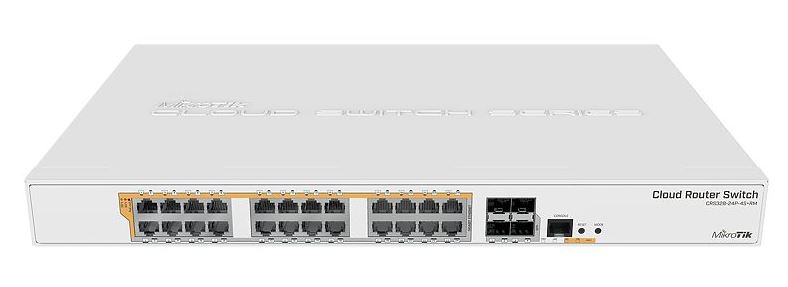 MikroTik CRS328-24P-4S+RM 500W 24 PoE+ Gigabit Ethernet 4 SFP+ ports Rack Mount