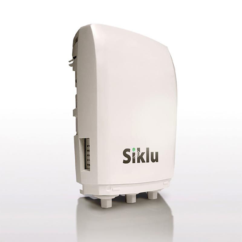 Siklu MH-B100-CCS-PoE-MWB MultiHaul ™ BU, 90°, 500Mbps upgradable to 1800Mbps, 2 RJ-45 &amp; 1 SFP (1 port PSE enabled), MK &amp; PoE injector included, IP-65, White