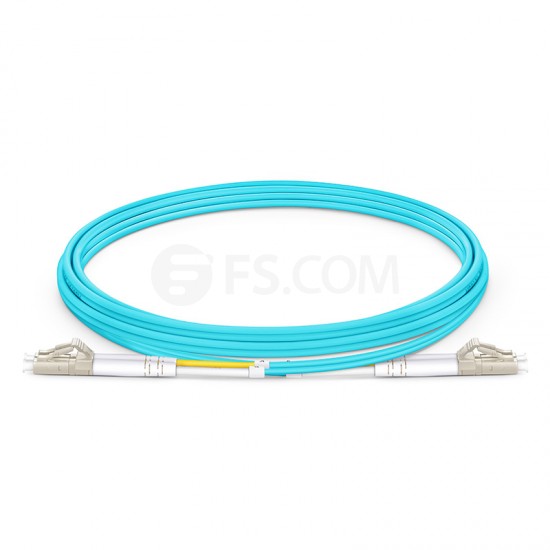 MicroBeam FL.OM3LCLC1M 1m LC-LC OM3 Multimode Fiber Optic Cable: Aqua