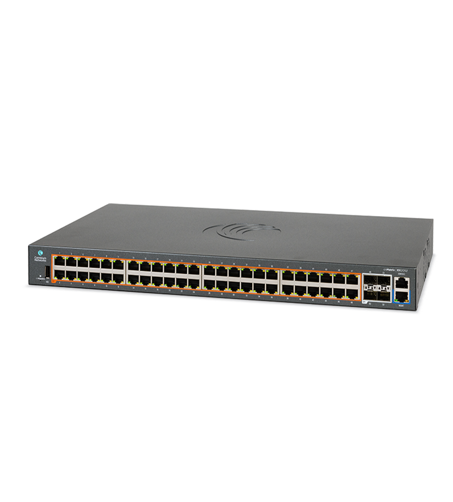 Cambium Networks MXEX2052GXPA10 cnMatrix EX2052R-P, Intelligent Ethernet PoE Switch, 48 1G and 4 SFP+, No CRPS - no pwr cord