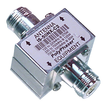 PolyPhaser IS-50NX-C2 125-1000MHz DC Block - NF to NF