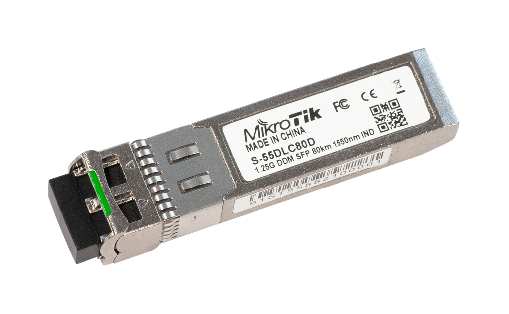 MikroTik S-55DLC80D SFP module 1.25G SM 80km 1550nm