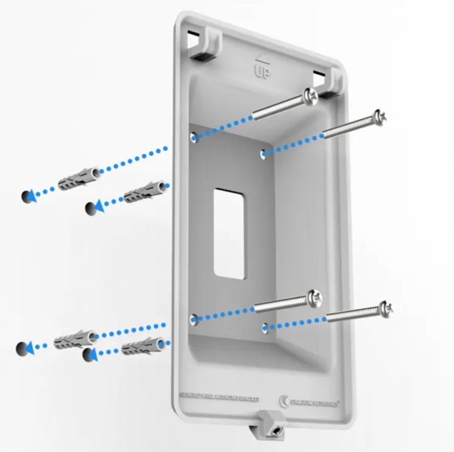 Cambium Networks PL-WALLMNTB-WW Mounting Adapter for XV2-22H0A00-RW or e425 H.  Use to mount the AP to a flush surface.