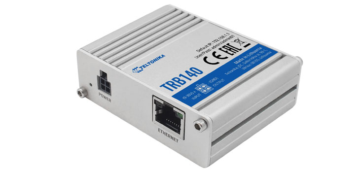 Teltonika TRB140 Industrial Ethernet to 4G LTE IoT gateway