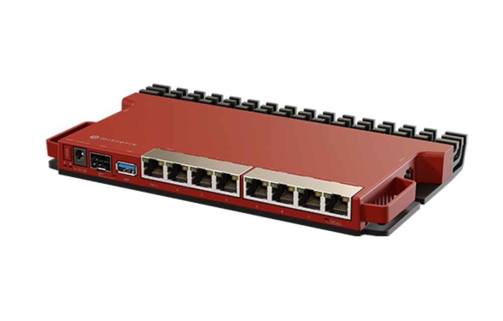 Mikrotik L009UiGS-RM  PoE in out, 8xGBe, 1x2.5G SFP, 2 Core Arm CPU