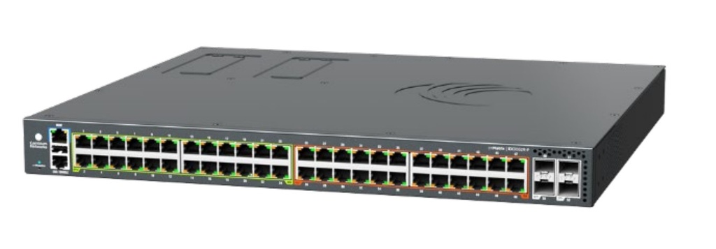 Cambium Networks MXEX3052GxPA10 cnMatrix EX3052R-P, Intelligent Ethernet Switch, 48 1G(24 PoE+ ports and 24 4PPoE ports(60W)) and 4 SFP+ ports, , Dual/Removeable power supplies (not included) - no power cord