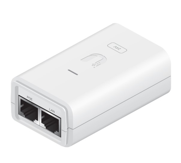 Ubiquiti POE-24-12W-G-WH POE Injector, 24VDC, 12W, Gigabit, White