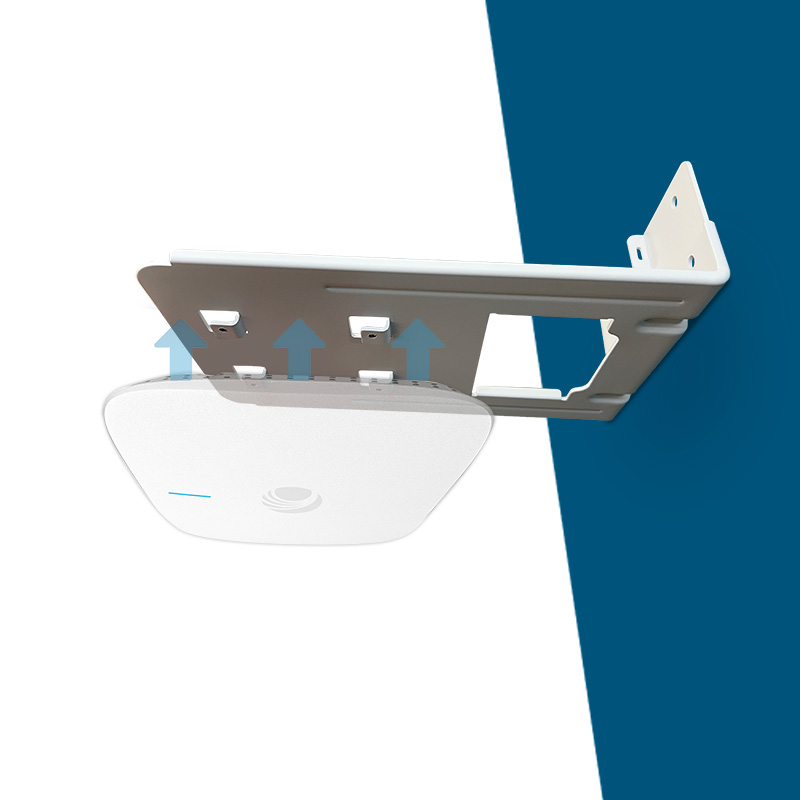 Cambium Networks AX-WALLBRKT-WW L-Bracket for XV and XE series APs.  Mount the AP horizontally against a wall.