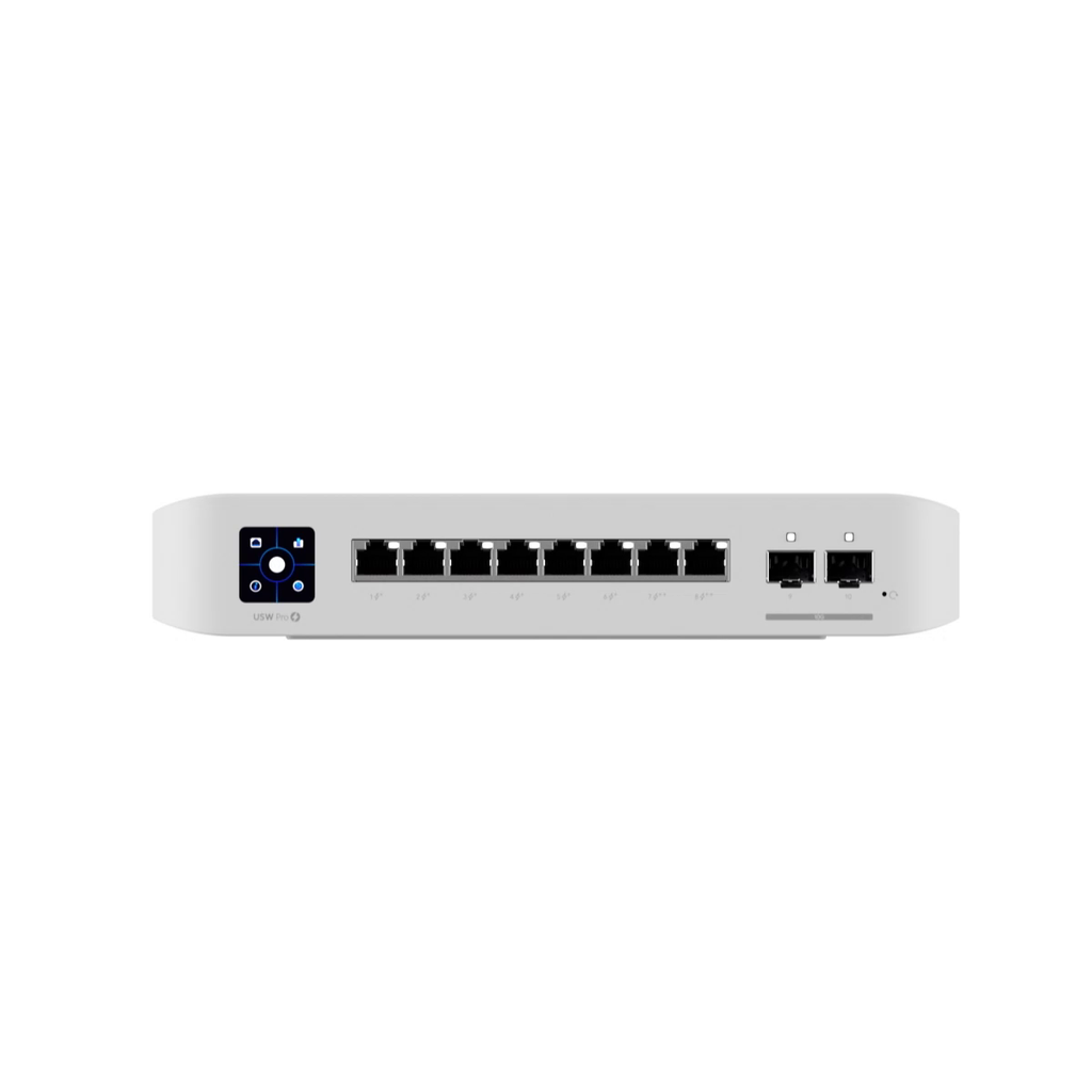 Ubiquiti USW-Pro-8-POE Professional 8 PoE UniFi Gigabit Switch with PoE++, Layer3 Features and SFP+