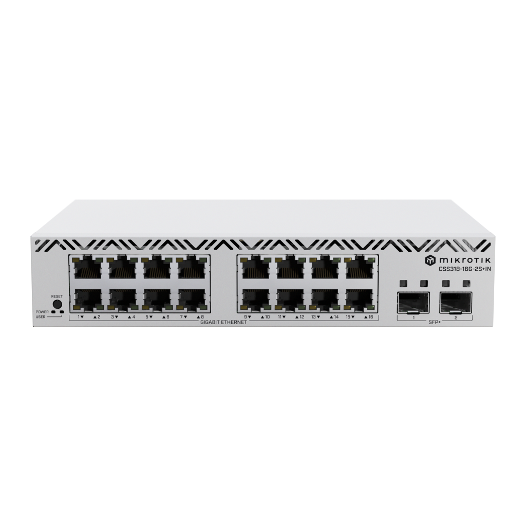 MikroTik CSS318-16G-2S+IN 16 port Gigabit Ethernet switch 2x SFP+