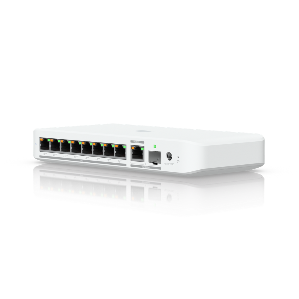 Ubiquiti USW-Flex-2.5G-8-PoE UniFi Compact 8 Port Gigabit Desktop Switch with POE