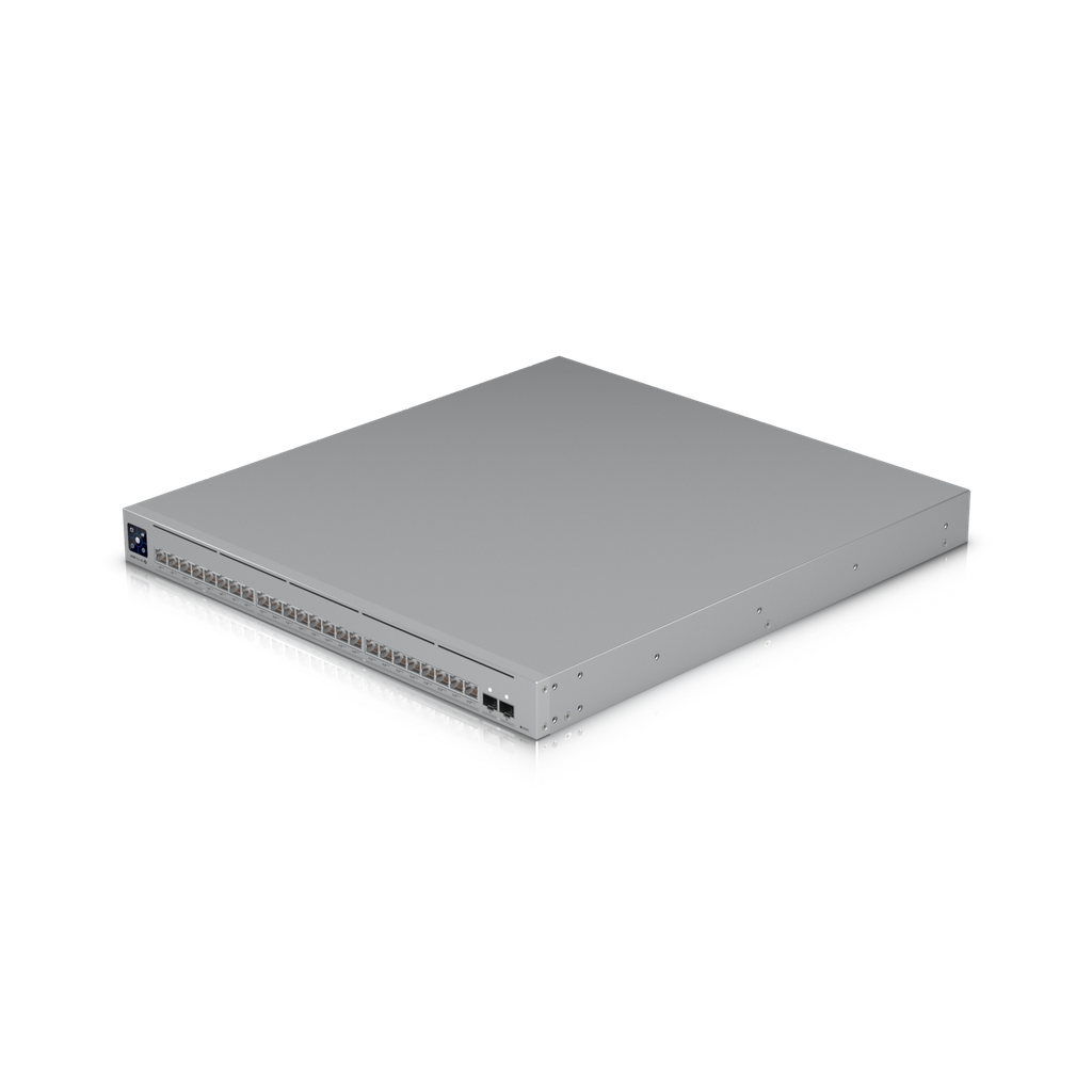 Ubiquiti USW-Pro-XG-24-PoE UniFi Professional-grade, 24-port Layer 3 Etherlighting™ PoE+++ switch with (16) 10 GbE, (8) 2.5 GbE, (2) 25G SFP28 ports