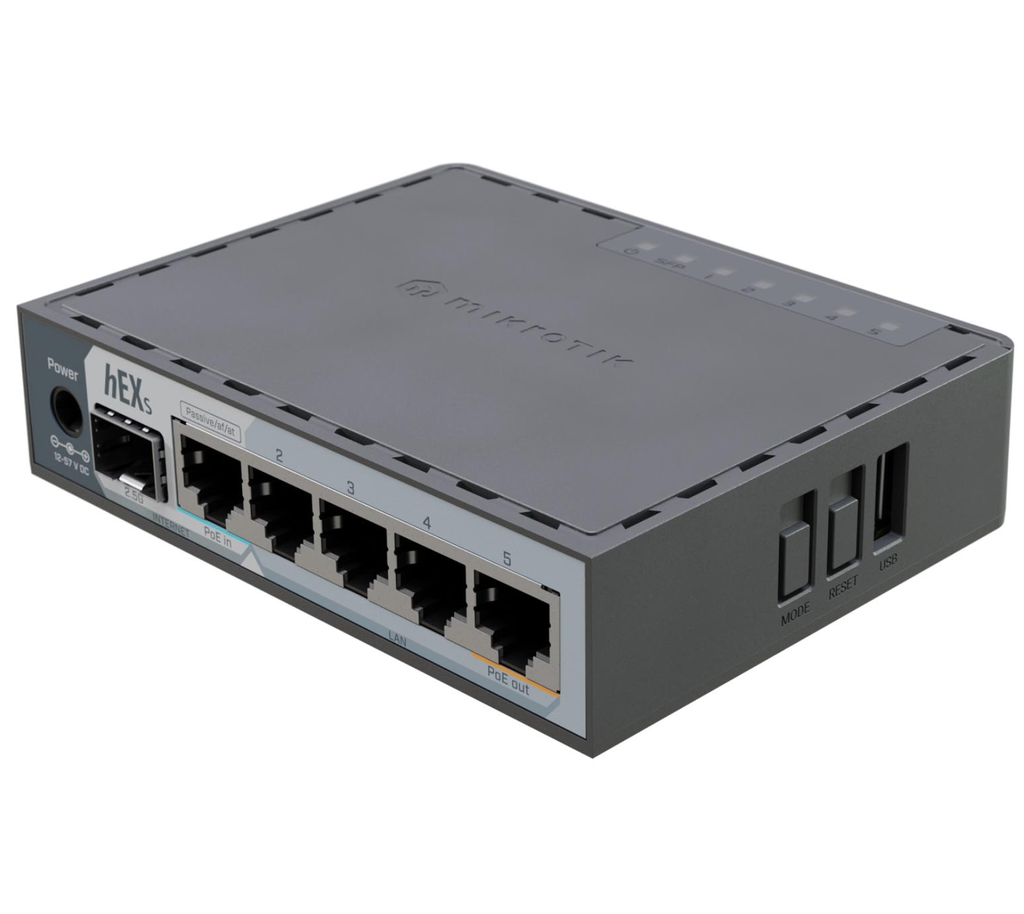 MikroTik E60iUGS hEX S 2.5G SFP 5xGb PoE L4