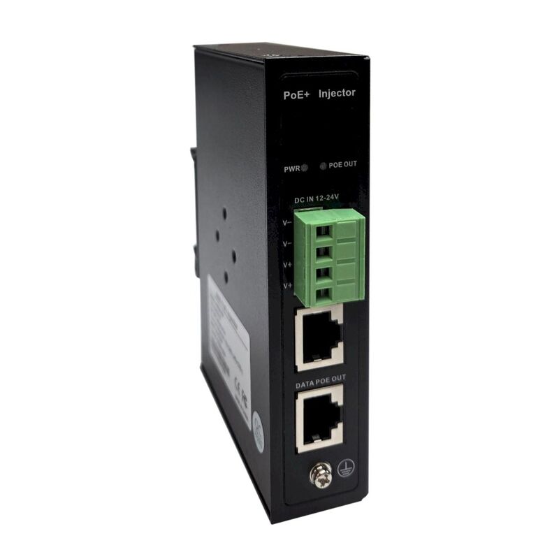 Tycon Power Systems TP-DC-12AT30-10G DC PoE Injector, 10-30VDC IN, 54V 30W 10G 802.3at PoE OUT, DIN/Wall Mount