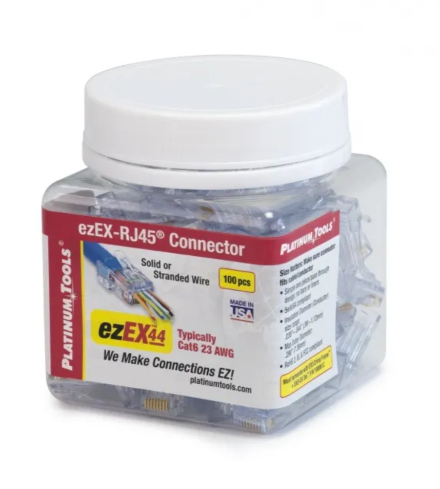 Platinum Tools 202044J ezEX44 Cat6 100/Jar