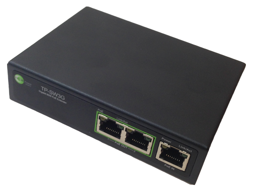 [TP-SW3G] Tycon Power TP-SW3G 3 Port 60W Gigibit POE Switch/Extender IEEE802.3af/at