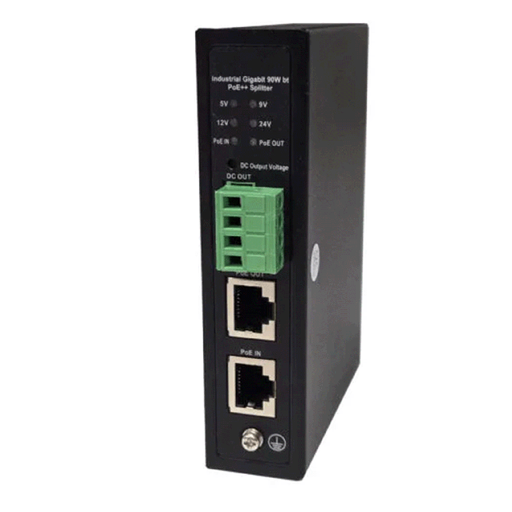 [POE-SPLT-BT-UNI-P] Tycon Power POE-SPLT-BT-UNI-P Gigabit 90W PoE Splitter, 802.3af/at/bt 48VDC 2/4 Pair PoE IN; 5V, 9V, 12V, 24V, 802.3bt PoE Output, 72W Max